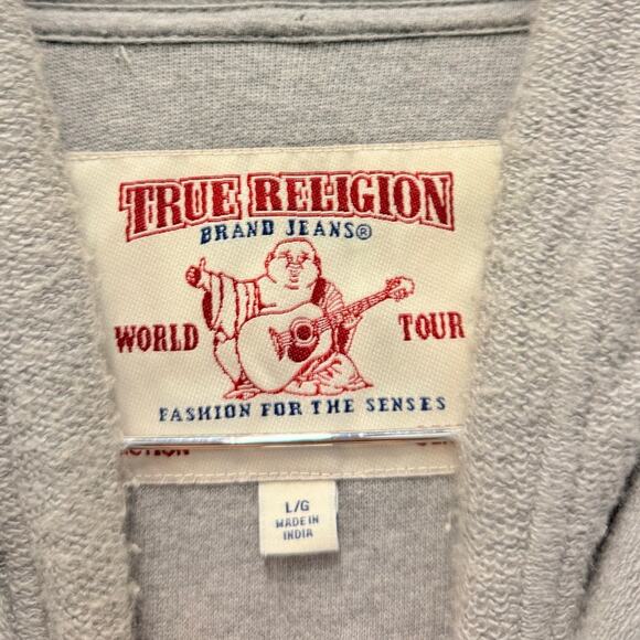 True Religion Buddha Brand‎ Mens Pullover Hoodie Large - Picture 4 of 4